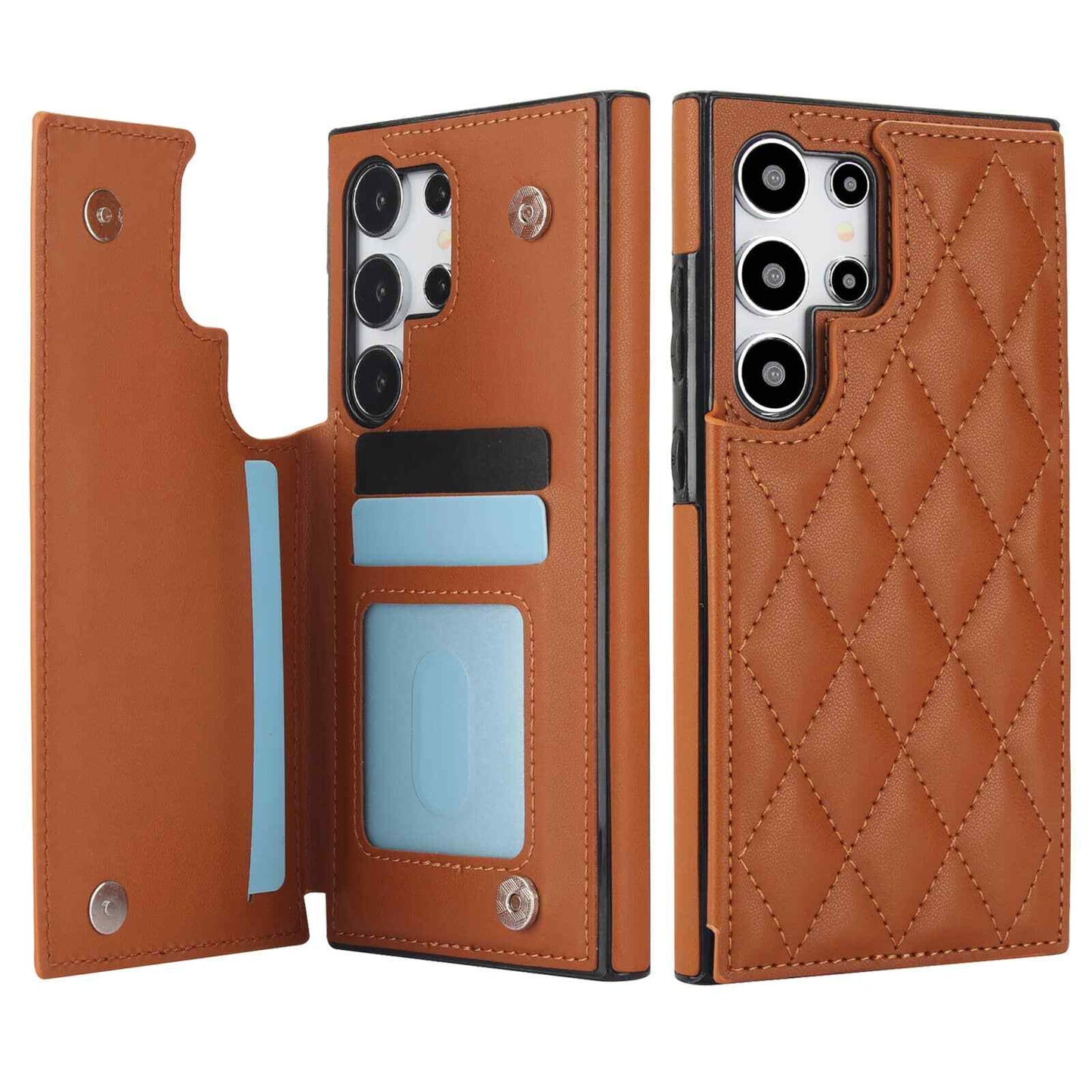 For Samsung Galaxy S25 S24 S23 S22 S21 S20 Ultra Case, Flip Folio Leather Wallet