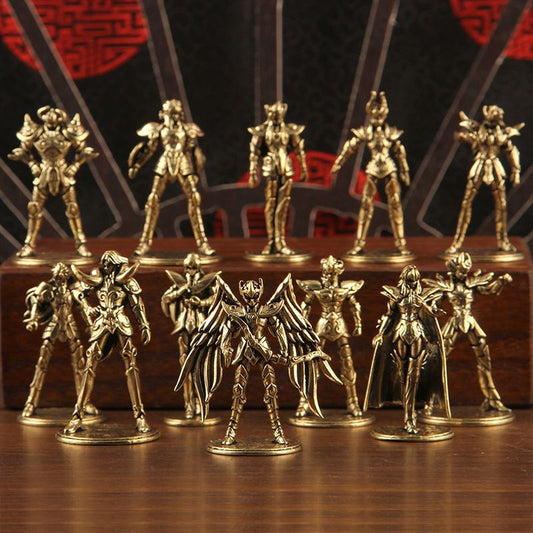 Brass 12 Constellation Saint Seiya Ornament Seiya Cartoon Model Copper Decor