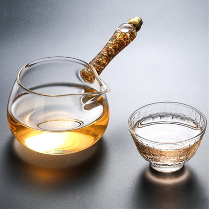 Borosilicate Glass Side Handle Cup Kung Fu Tea Set Tea Divider Tea Set Home Gift