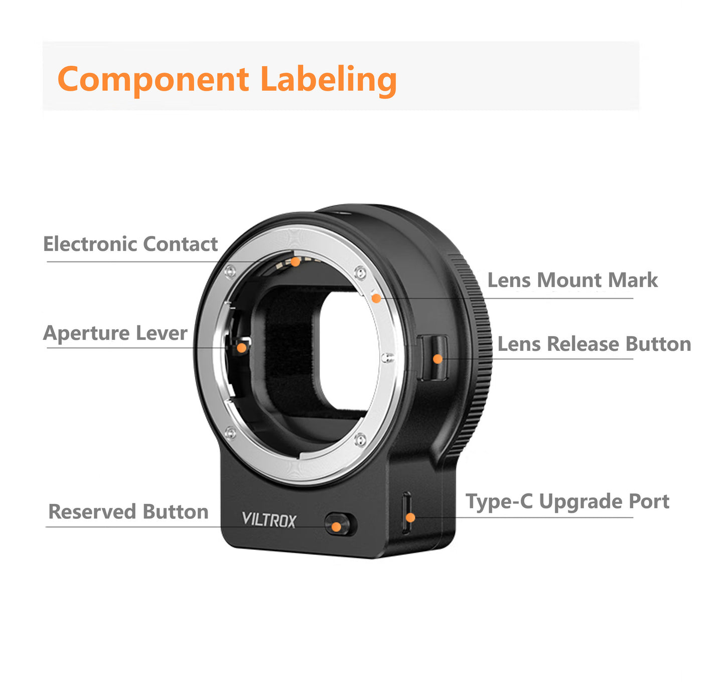 Viltrox NF-Z AF Adapter –Nikon F to Z Mount, Auto Focus, Type-C Firmware Upgrade