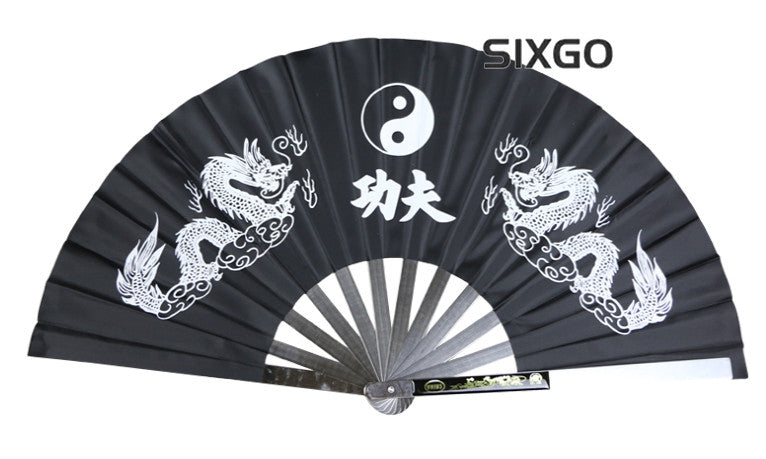 Stainless Steel Metal Folding Fan Mulan Kung Fu Martial Arts Tai Chi Fan