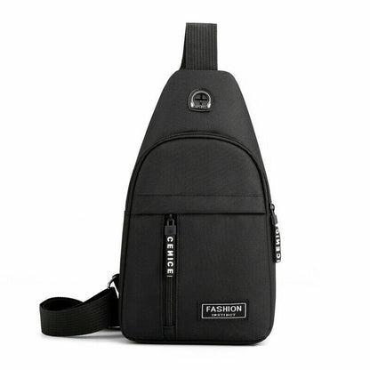 Men Nylon Shoulder Bags Sling Bag Sport Shoulder Chest Canvas Messenger Bag