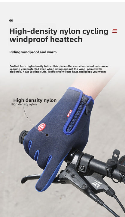 Outdoor Insulated Windproof Waterproof Sports Gloves, Touchscreen Winter Gloves