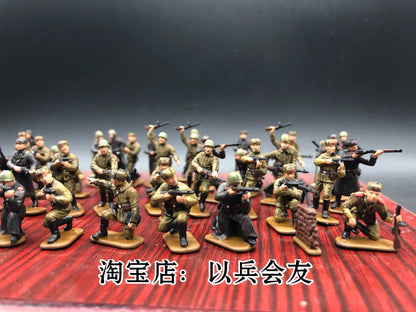 1/72 48Pcs Soviet winter infantry soldier model