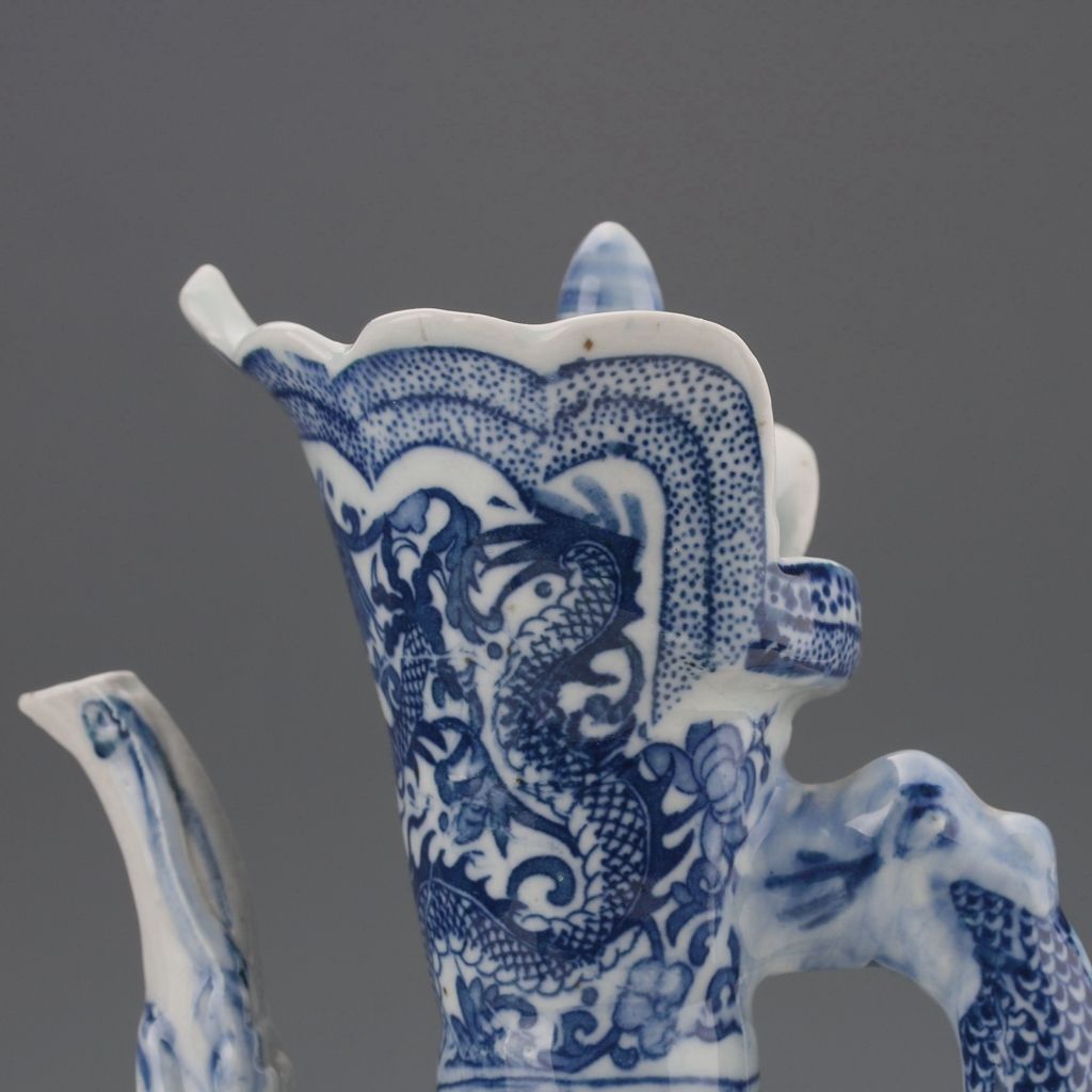 8.6' Chinese Old Handmade Blue White Porcelain Dragon Pattern Teapot Tea Set