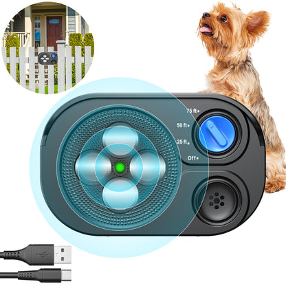 Automatic ultrasonic safety bark stop device, dog trainer, anti barking device,