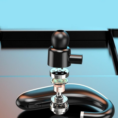 Wireless Bluetooth 5.2 Earpiece Headset Driving Trucker Earbuds Led Battery US*