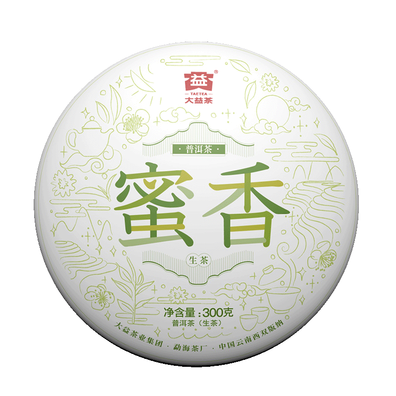 TAETEA 'Nectar' Raw PU'ER Tea Cake Aged Fermented Black Tea Sheng Puerh Tea 300g