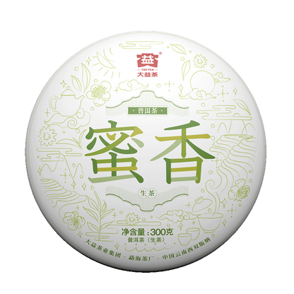 TAETEA 'Nectar' Raw PU'ER Tea Cake Aged Fermented Black Tea Sheng Puerh Tea 300g