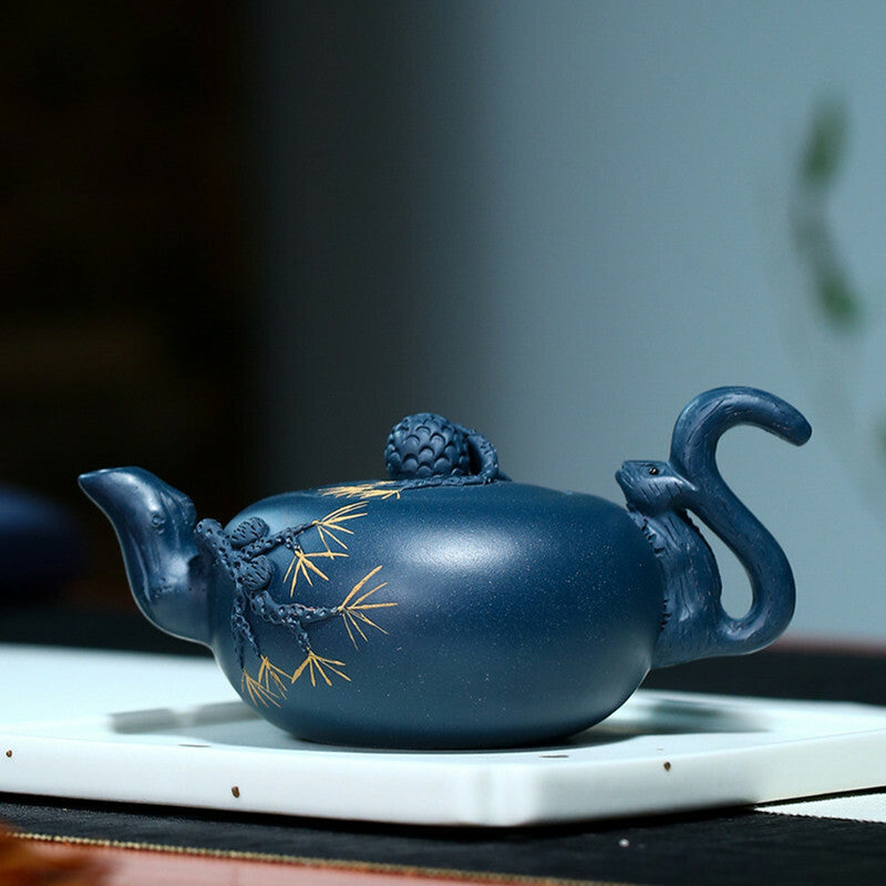 240ml Chinese Yixing Purple Clay Teapot Handmade Kettle Teaware Tea Ceremony