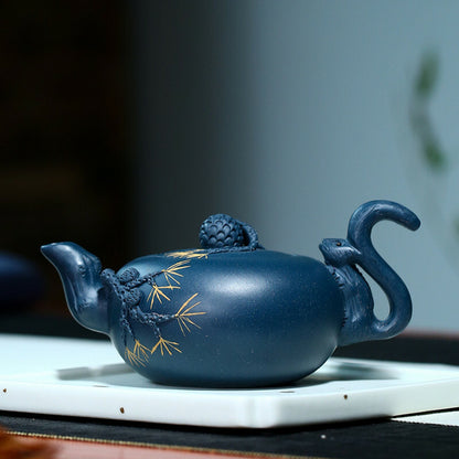 240ml Chinese Yixing Purple Clay Teapot Handmade Kettle Teaware Tea Ceremony