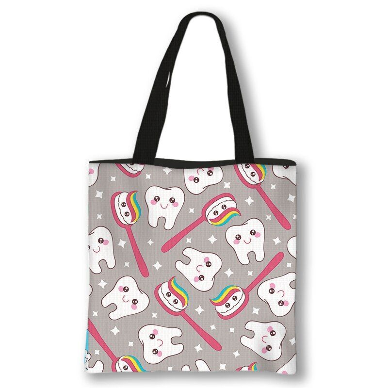 Handbag Casual Tote Bag Shoulder Purse Travelling Storage Pouch Polyester Print