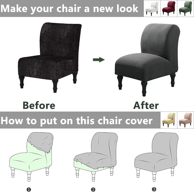 Large XL-Large Armless Chair Slipcovers Single Seat Accent Chair Covers Stretch