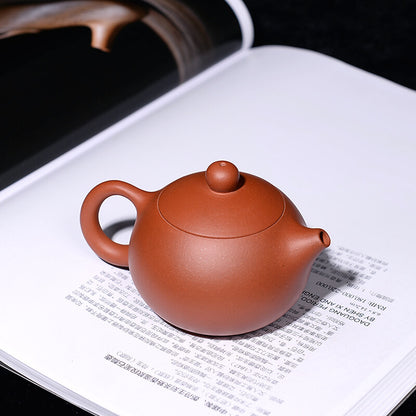 3.4 oz marked tea pot handmade xishi pot authentic yixing zisha kungfu tea pot