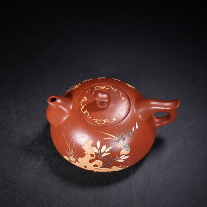 Chinese Yixing Zisha Clay Handmade Exquisite Teapot （飞鸿 底款：汪寅仙）