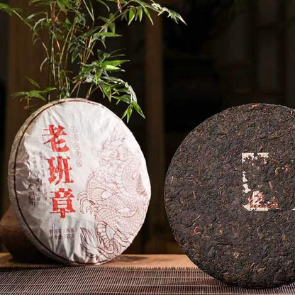357g Laobanzhang Puerh Tea Cake 2006 Year Yunnan Ripe Puerh Tea Cooked Pu'er Tea