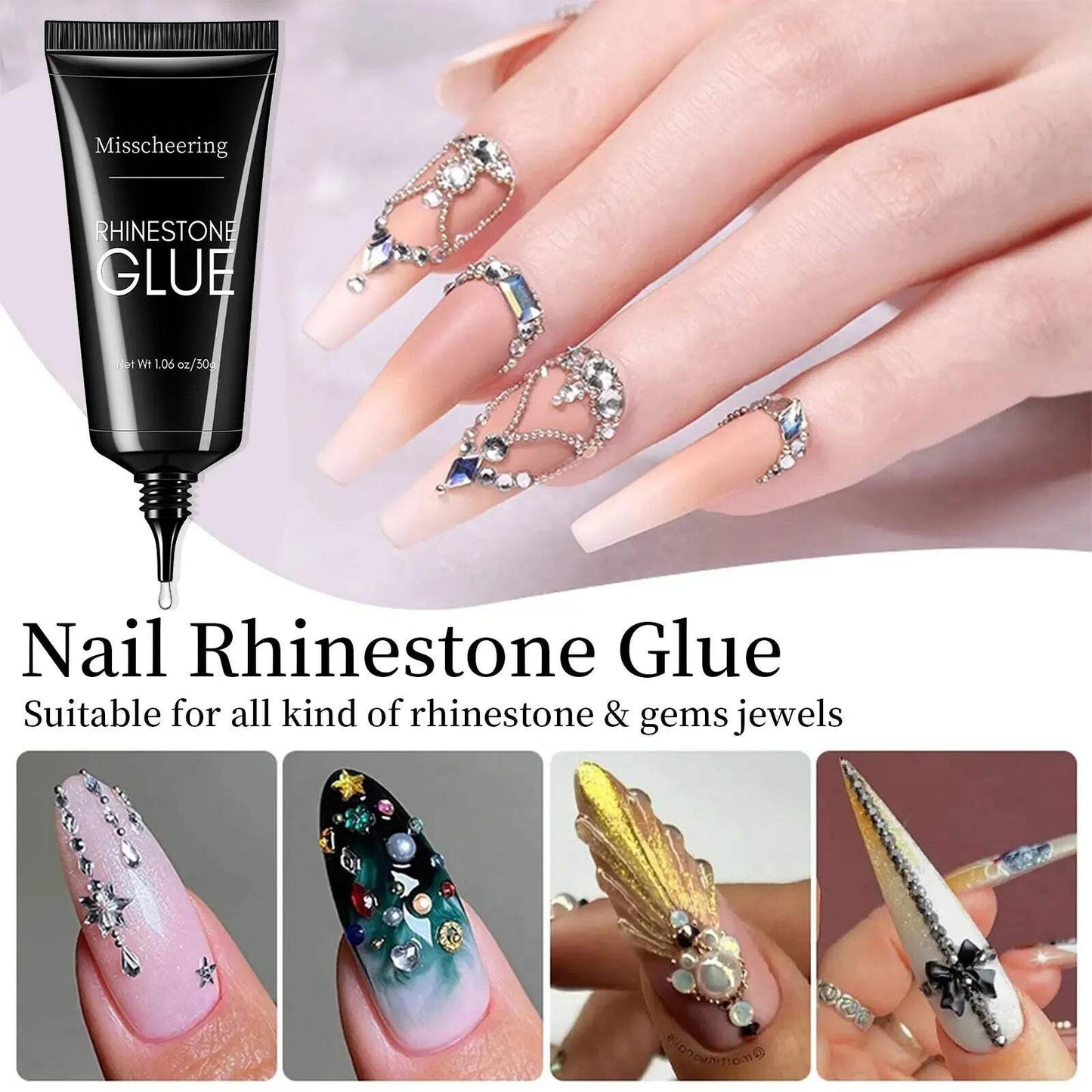 Nail Glue for 3D Nail Art & Rhinestone Decorations