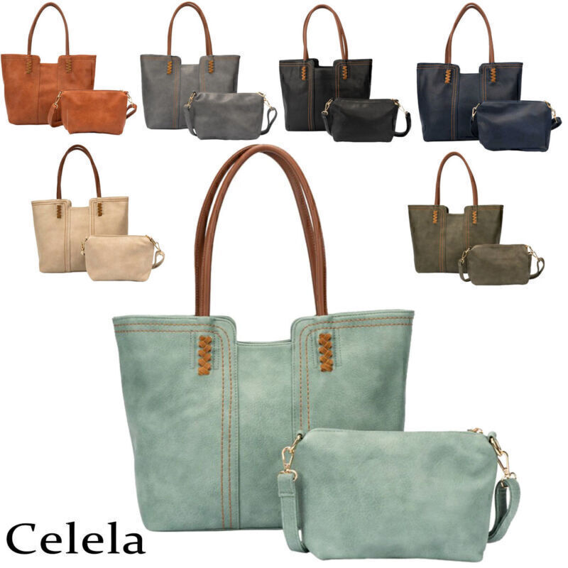 Celela Large Handbags Women Ladies Bag Tote Crossbody Shoulder Bag With Purse