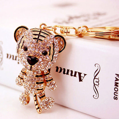Lovely Tiger Key Ring Car Keychain Bag Charm Purse Pendant Keyring Key Cha-ca
