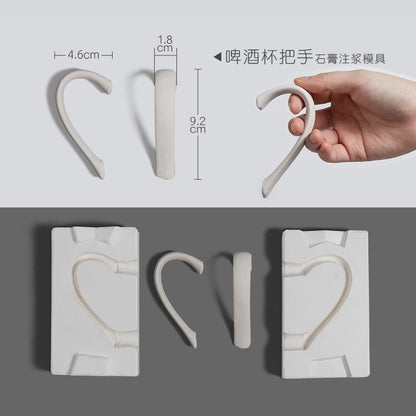 Pottery Tools Ceramics Plaster Gypsum Moulds DIY Clay Coffee Cups Handle Shapers