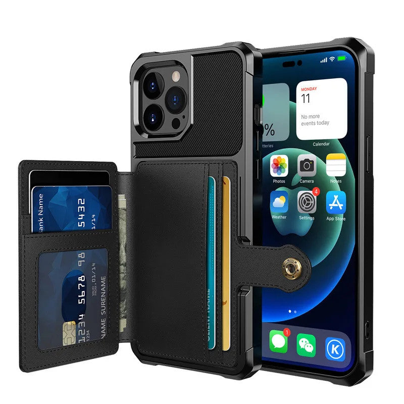 Tough Multi Slot Phone case Case with Portable Card Slot Cover for iphone17/16