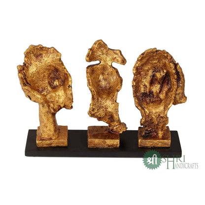 Polyresin Modern Human Faces Statue Table Desk Idol Figurine Home Decor