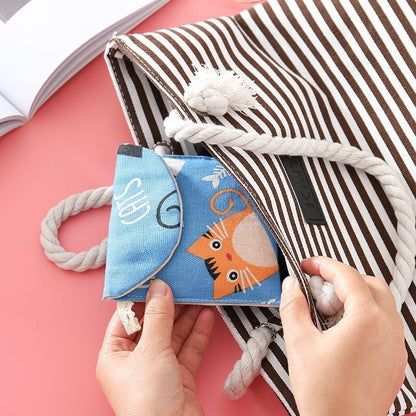 Cosmetic Organizer Sanitary Napkin Storage Bag Coin Card Pad Pouch Cosmetic Bags