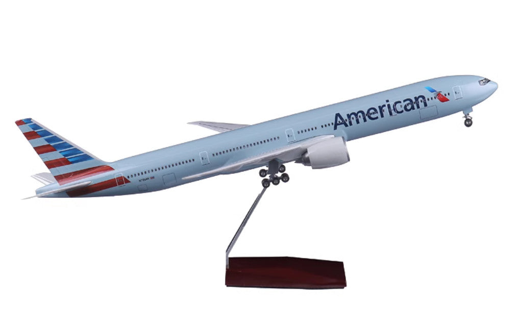 1:157 47CM American BOEING 777-300ER Airplane Landing Gear Resin Aircraft Model