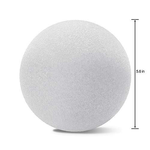 6 Inch Styrofoam Ball for Crafts, Hobbies, Doll Making, Artwork
