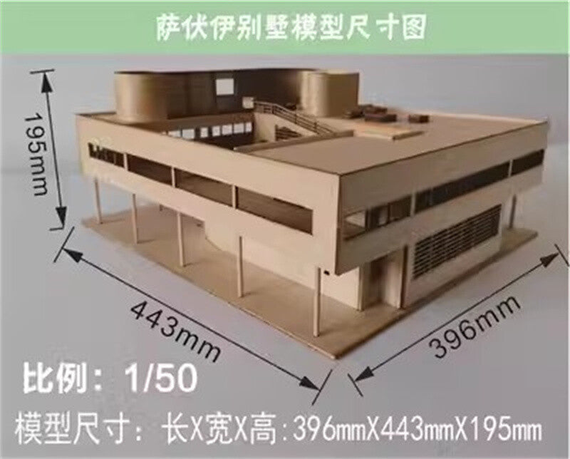 1/75 1/50 3D Wooden DIY Model Building Kits Villa Assembly Kits Set Gifts