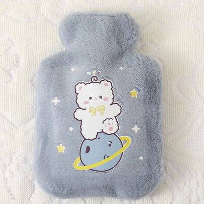Cartoon Plush Rabbit Bear Hot Water Bottle Water Filling Small Warm Water Bag