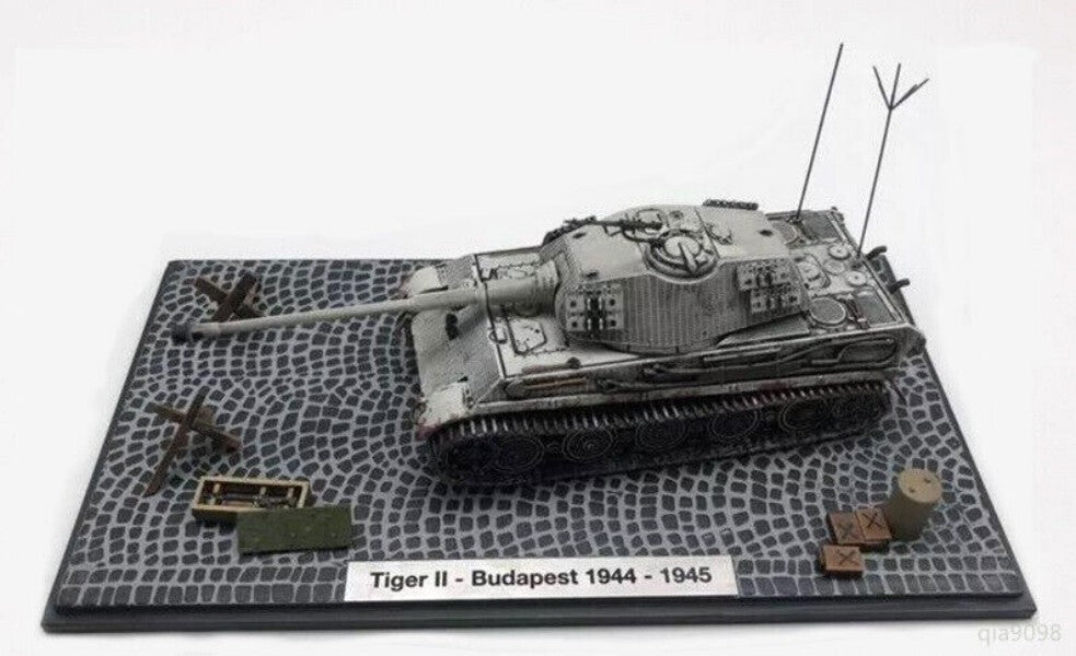 New 1/72 WWII German Tiger II - Budapest 1944 - 1945 Tank Metal + Plastic Model