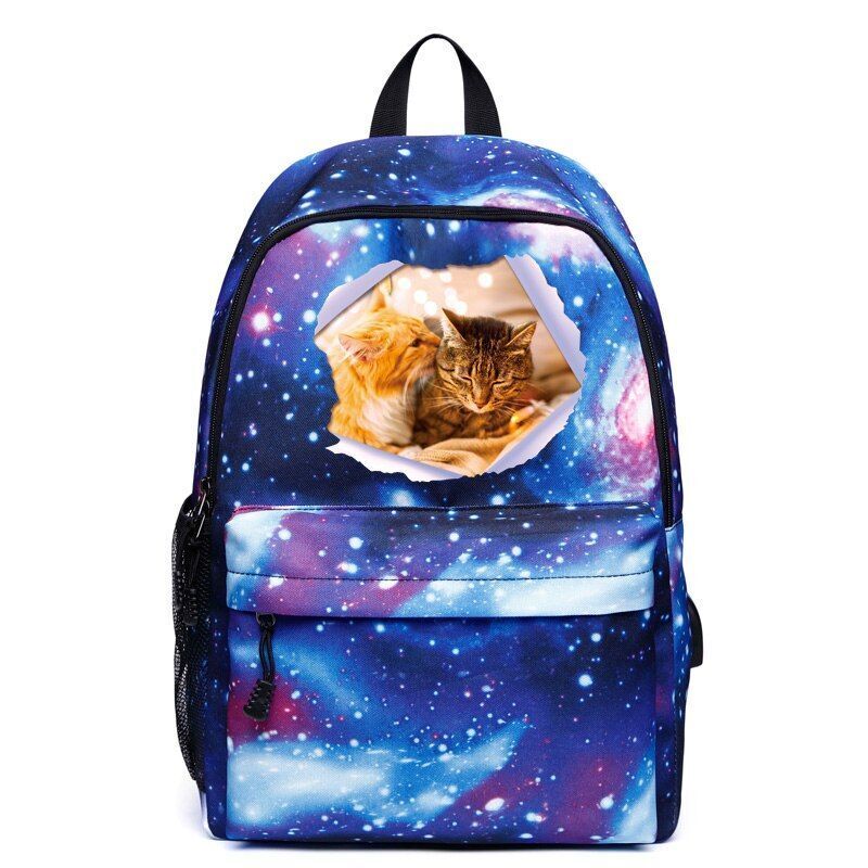 USB Charging School Backpack Canvas Outdoor Traveling Bags Large Laptop Backpack