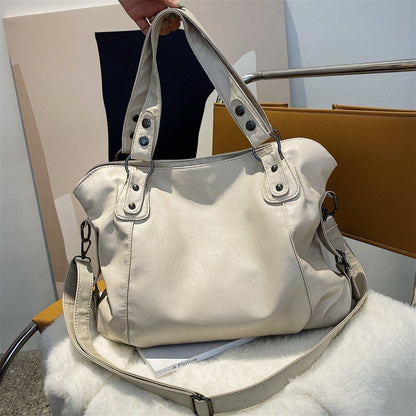 Big Black Shoulder Bags Shopper Purse Synthetic Leather Crossbody Handbag Totes