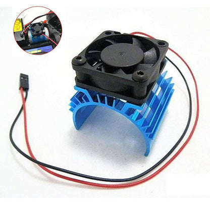Aluminum Heat sink with 5V Cooling Fan for RC 1/10 Car 540 550 3650 Size Motor D