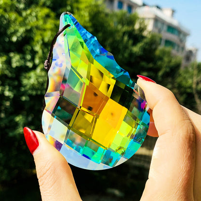 AB Aurora Feng Shui 89MM Gourd Crystal Hanging Faceted Prism Suncatcher Pendant