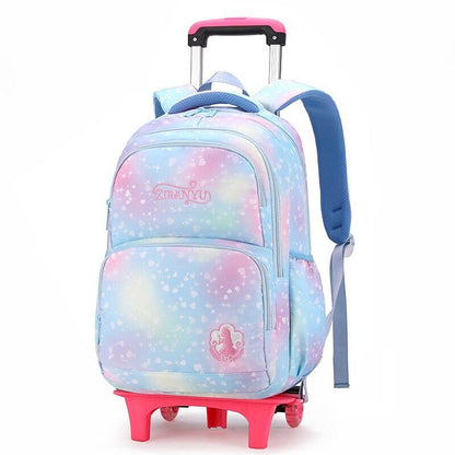Children School bag Wheels Students Backpack Girls Bag Schoolbag Backpack