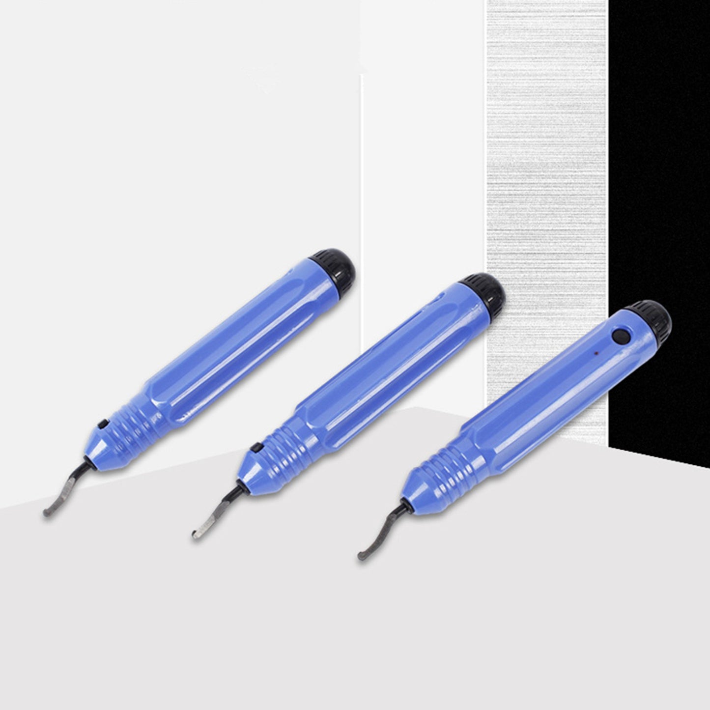 1Set 360 Degree Rotary Deburring Tool Kit 1 Handle & 10 HSS Blades Replace Parts
