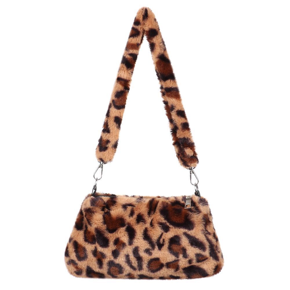 1pc Women Girls Fluffy Shoulder Bag Top-handle Bag Female Autumn Winter Handbag