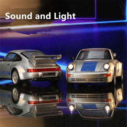 1:24 Porsche 911 Carrera RS 964 Diecast Model Car Sports Toy Vehicle Sound Light