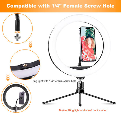 Ring Light Phone Holder Attachment, Strong Magnetic Phone Holder for Ring Light