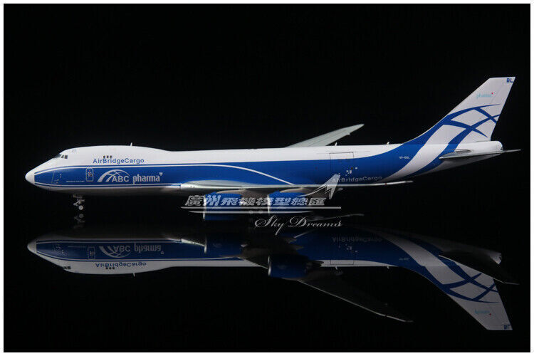 1:400 JC Wings AirBridgeCargo BOEING 747-8F Aircraft Diecast Airplane Model