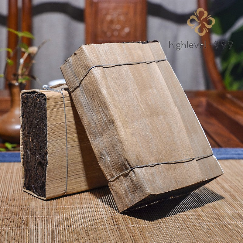 500g Ripe Pu'er Tea Brick Zhuke Wrapped Yunnan Premium Aged Compressed Tea