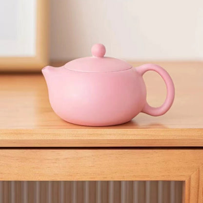 Handmade Tea Pot Real Yixing Zisha Pot Matching Tea Cup Xishi Pot Pink For Lady