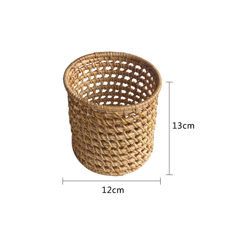 Handwoven Bread Basket Rattan Wicker Storage Tray Tea Drinks Snack Holder NEW