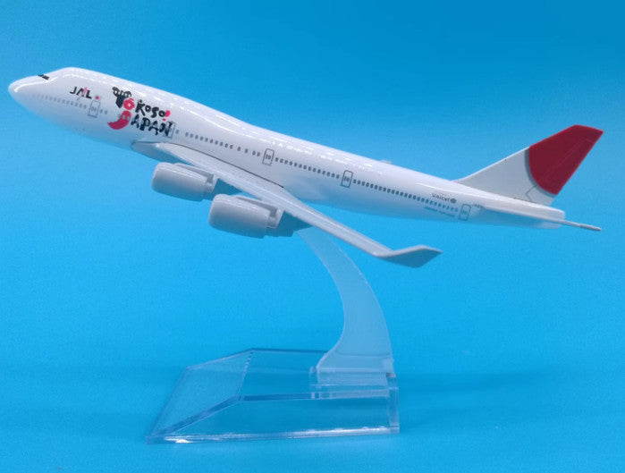 16cm JAPAN AIRLINES JAL BOEING 747-400 Passenger Plane Diecast Aircraft Model