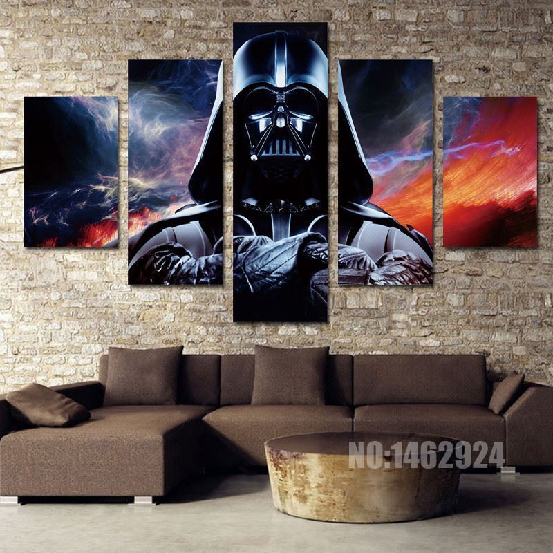 Star Wars Darth Vader Movies Actor Canvas Prints Painting Wall Art Decor 5PCS
