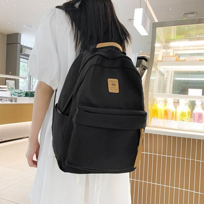 30*13*40 CM Waterproof Backpacks Nylon Student Bags Purse Green/Khaki/Gray/White