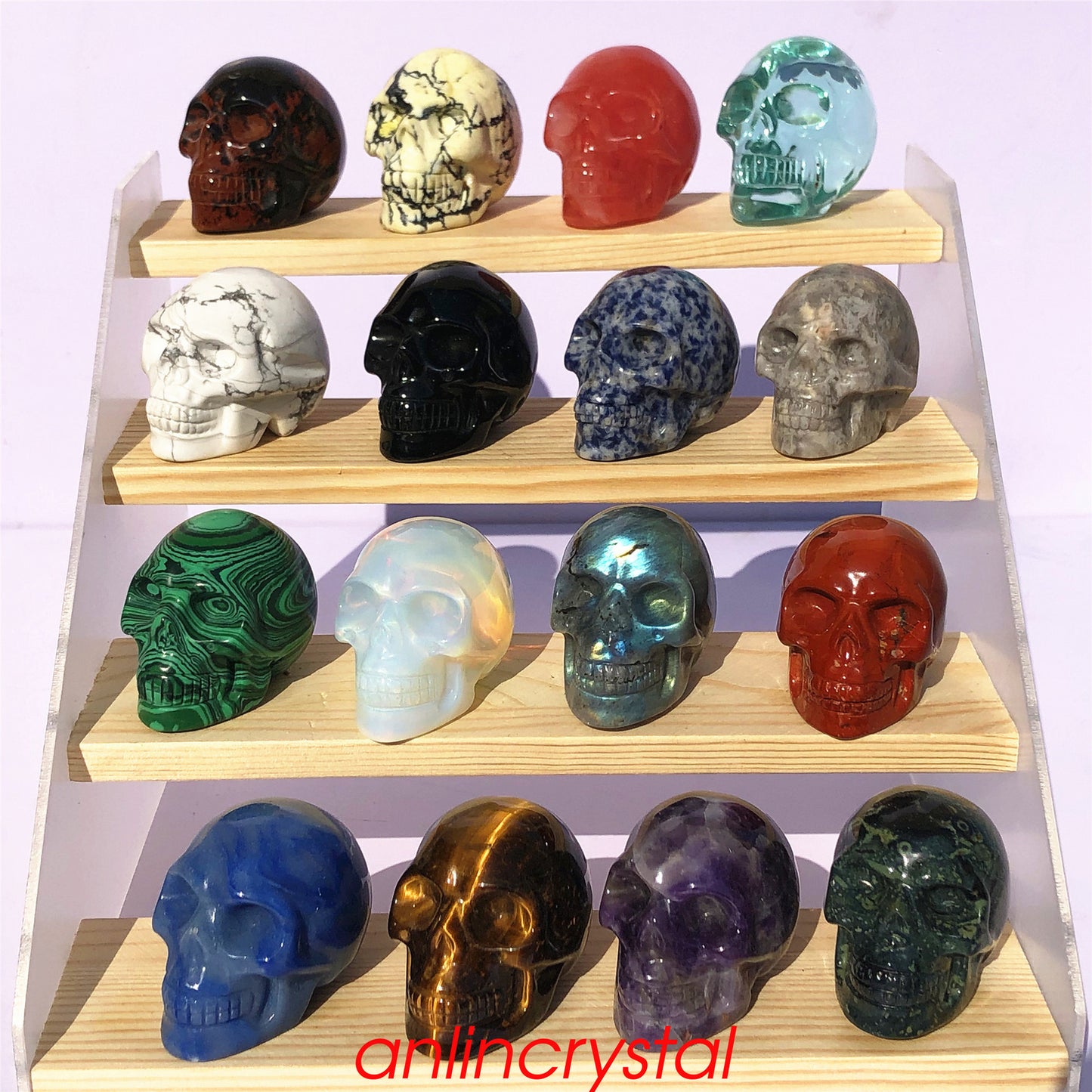 Top! wholesale Natural skull quartz crystal skull carved reiki healing 2''