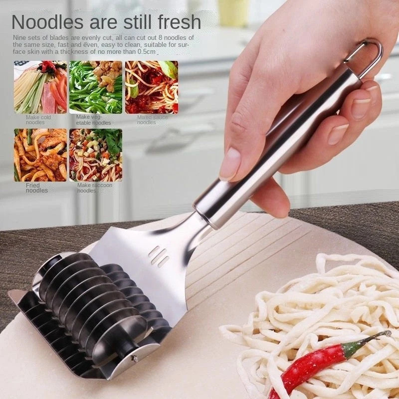 Noodle Cutter Roller High Grade Stainless Steel Lattice Roller Docker Dough Cutt